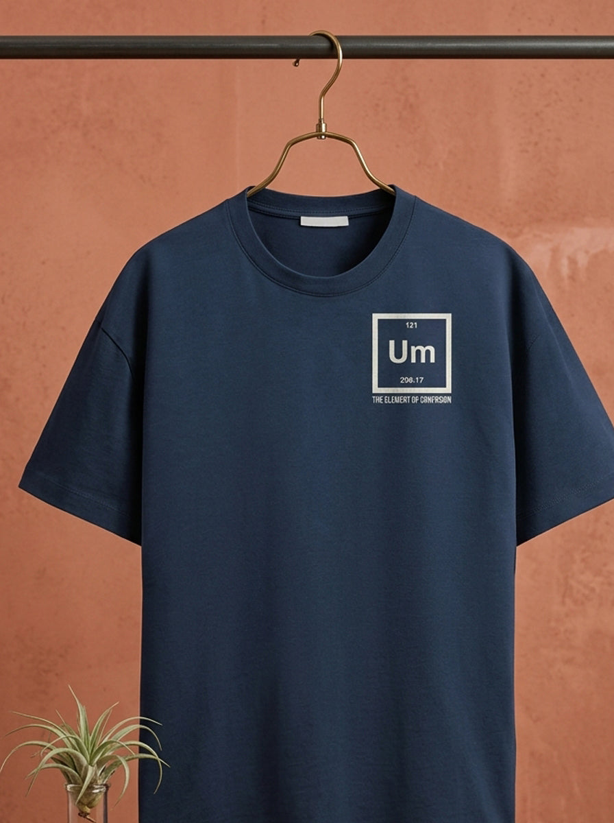UM Element- Navy Blue Round Neck Corporate T-shirt