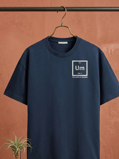 UM Element- Navy Blue Round Neck Corporate T-shirt