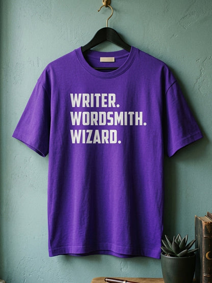 Wordsmith- Purple Round Neck Writer T-shirt