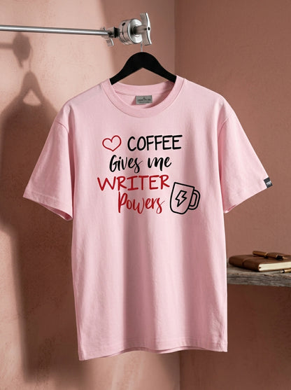Writer Powers- Light Pink Round Neck Writer T-shirt