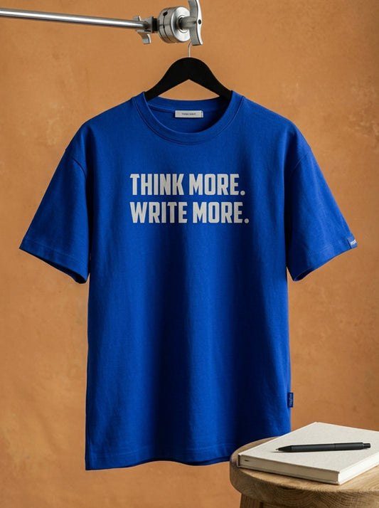 Write More- Royal Blue Round Neck Writer T-shirt
