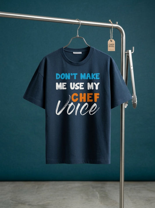 Chef Voice- Navy Blue Crew Neck Chef T-shirt
