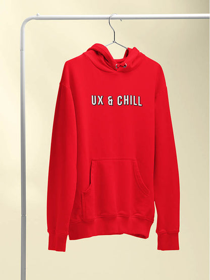 UX & Chill- Red UI UX Hoodie