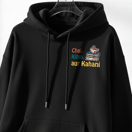 Chai Kitaab Kahani- Black Writer Hoodie