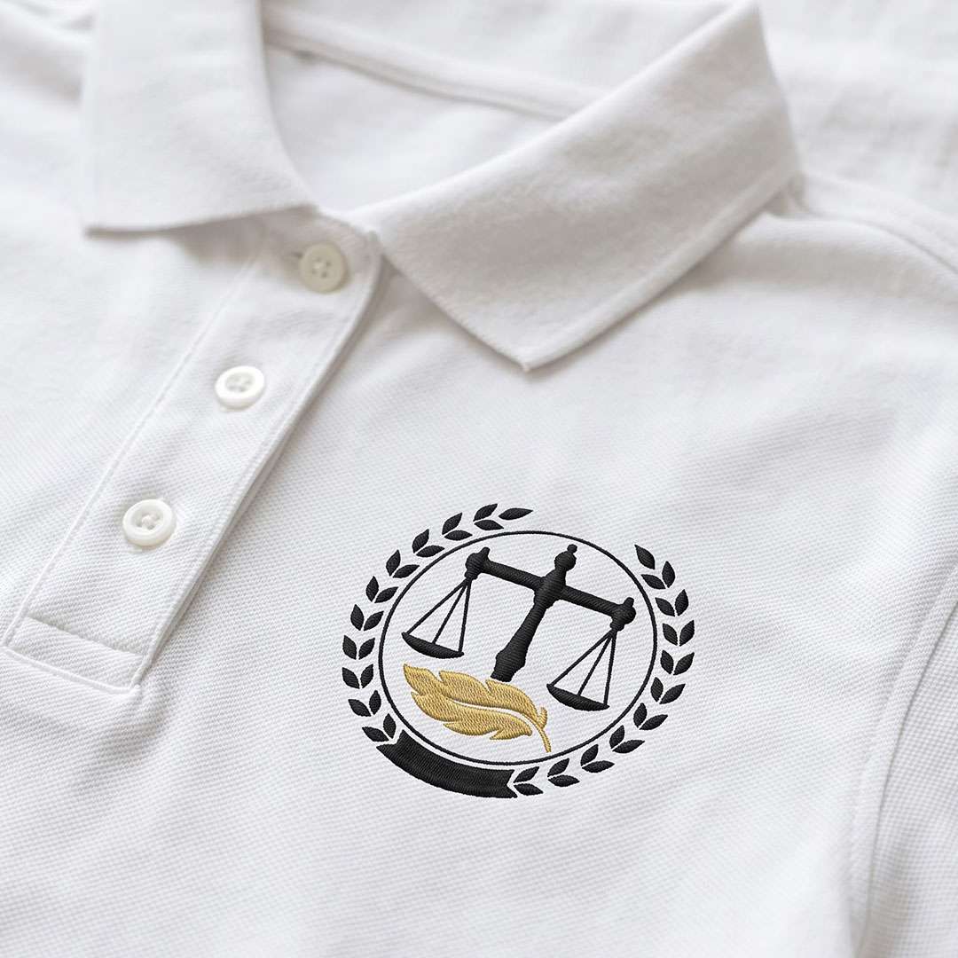 Advocate Logo Pocket- White Lawyer Polo T-shirt