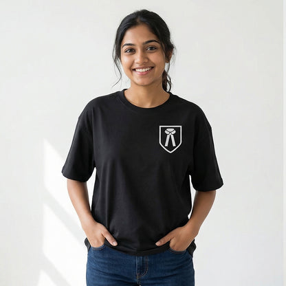 Advocate Icon- Black Round Neck Lawyer T-shirt