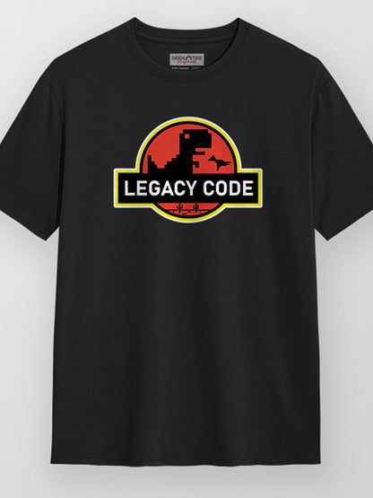 Legacy Code- Black Round Neck Coding T-shirt