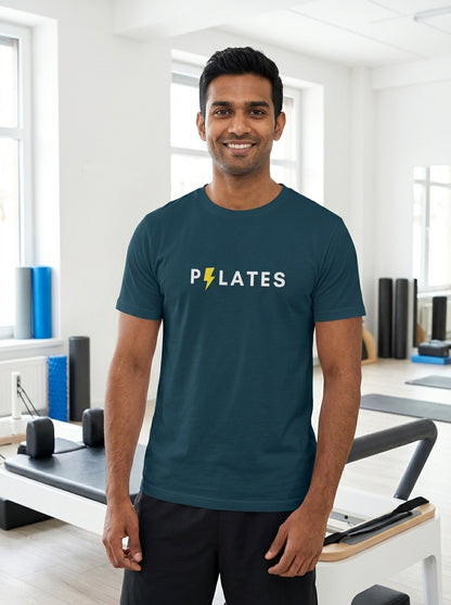 Pilates Power - Navy Blue Round Neck Pilates T-shirt