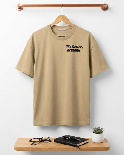 Its Doctor- Beige Round Neck Medical T-shirt