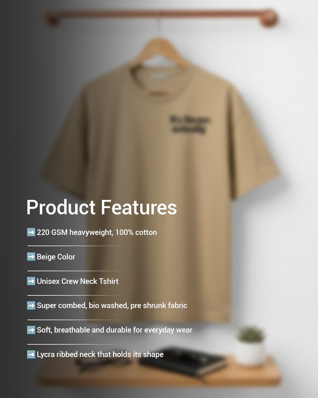 Its Doctor- Beige Round Neck Medical T-shirt