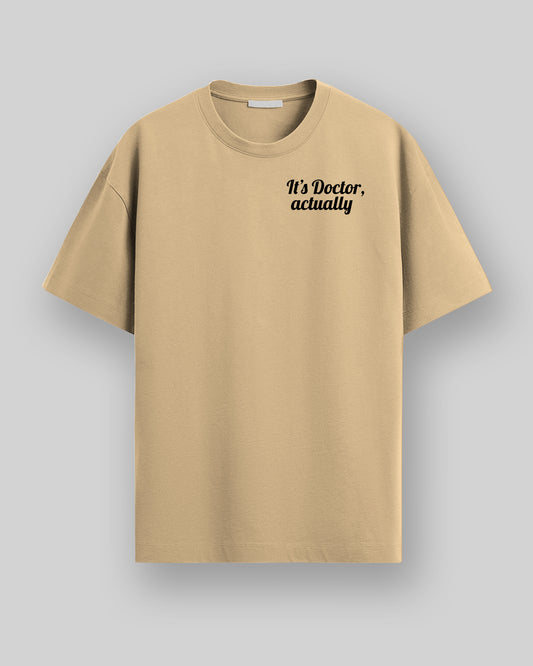 Its Doctor- Beige Round Neck Medical T-shirt