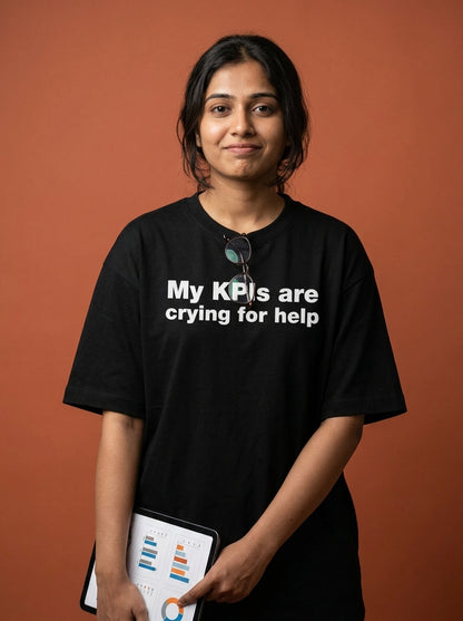 My KPIs Are- Black Round Neck Corporate T-shirt