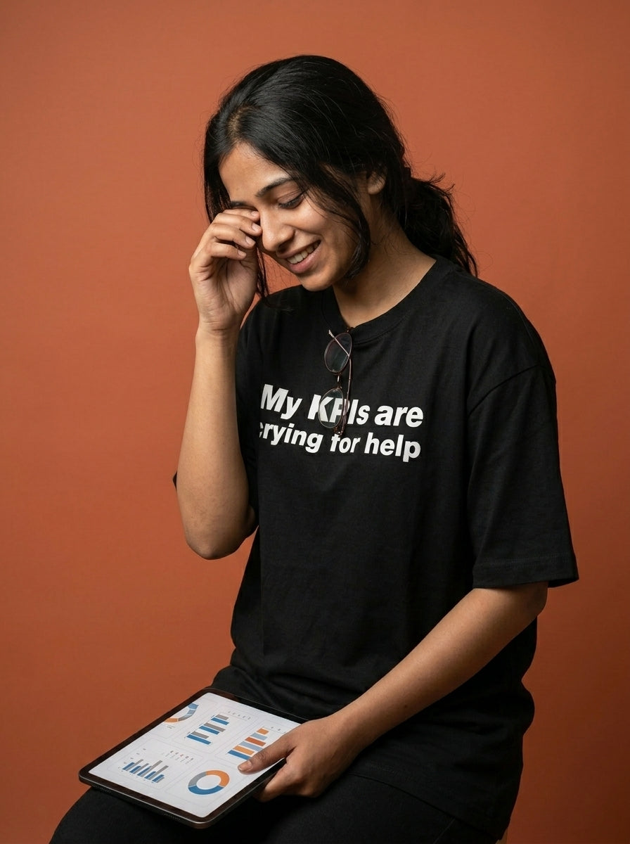 My KPIs Are- Black Round Neck Corporate T-shirt