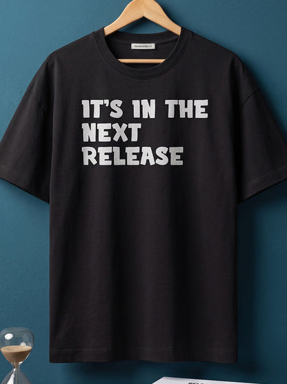 Next Release- Black Round Neck Coding T-shirt