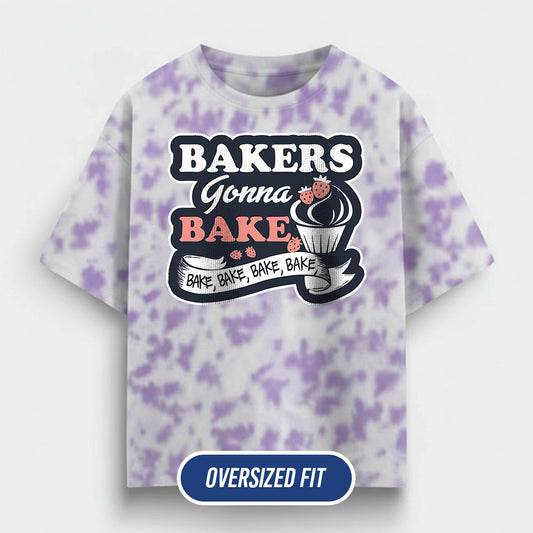 Bakers Gonna Bake- Lavender Baking Tie Dye Tshirt