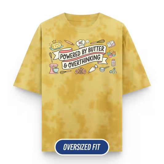 Powered By Butter- Yellow Baking Tie Dye Tshirt