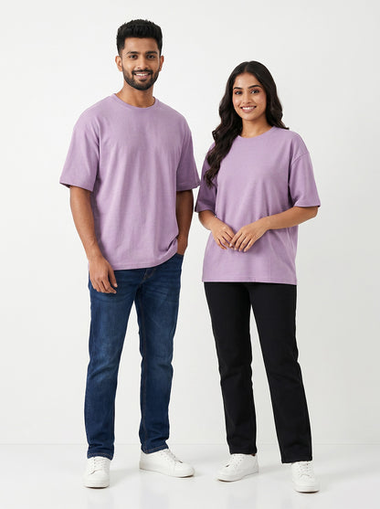 Lavender- Solid Oversized Unisex T-shirt