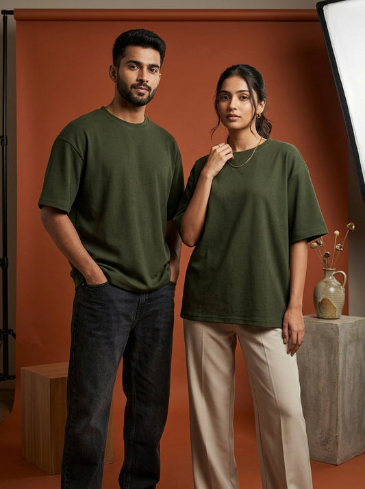 Army- Solid Oversized Unisex T-shirt