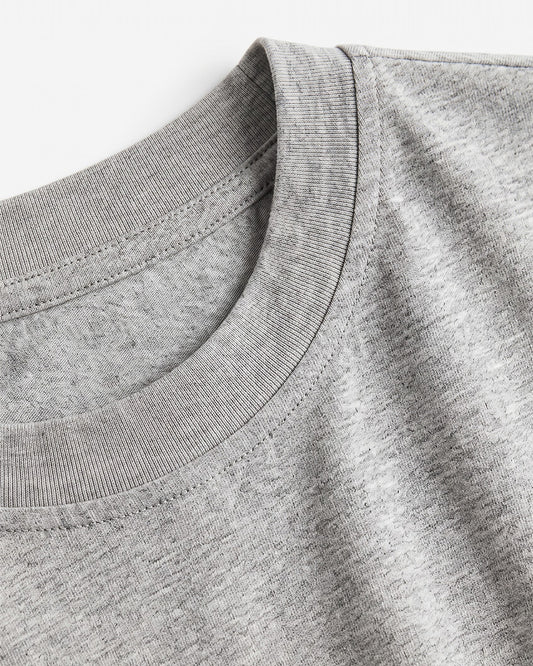 Grey- Solid Oversized Unisex T-shirt