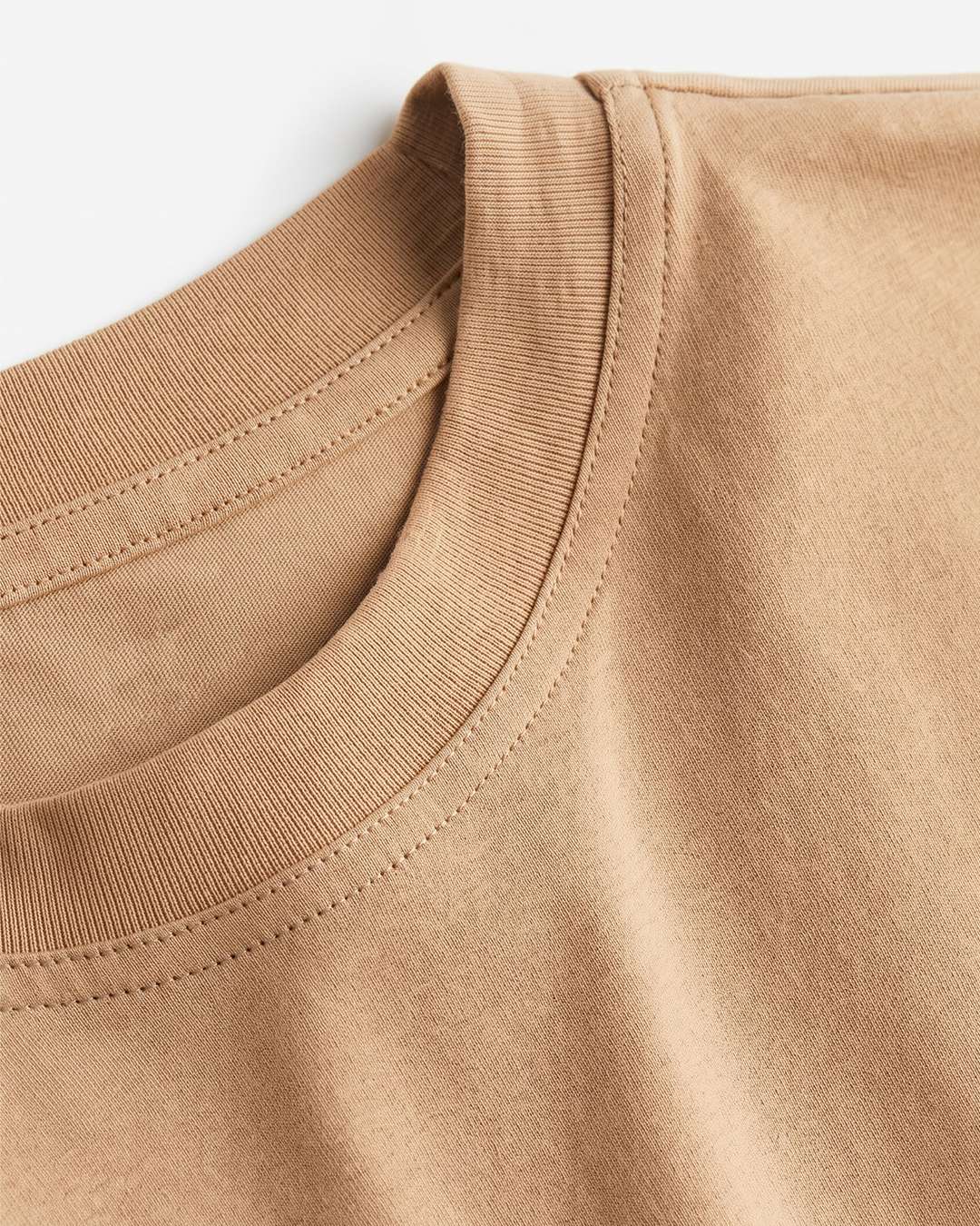 Beige- Solid Oversized Unisex T-shirt
