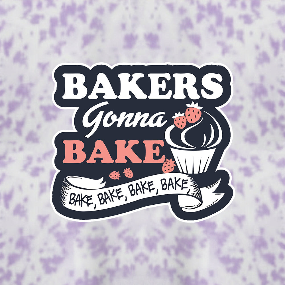 Bakers Gonna Bake- Lavender Baking Tie Dye Tshirt