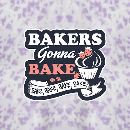 Bakers Gonna Bake- Lavender Baking Tie Dye Tshirt
