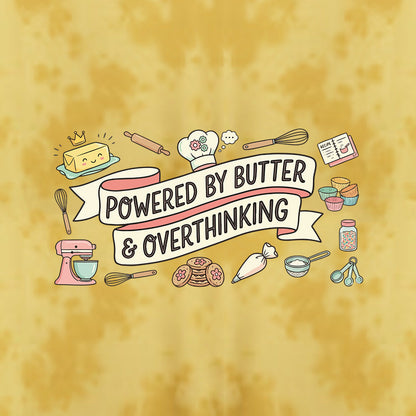 Powered By Butter- Yellow Baking Tie Dye Tshirt