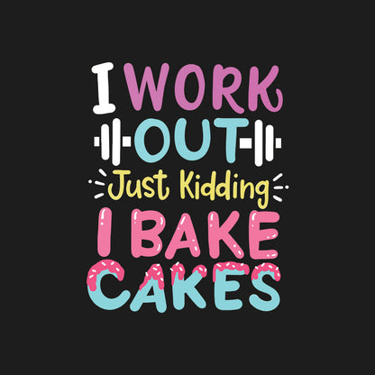 I Bake Cakes- Black Baking Oversized Tshirt