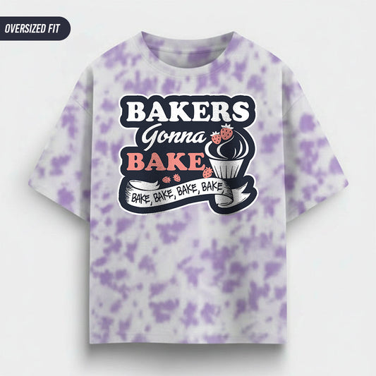 Bakers Gonna Bake- Lavender Baking Tie Dye Tshirt