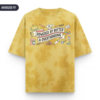 Powered By Butter- Yellow Baking Tie Dye Tshirt
