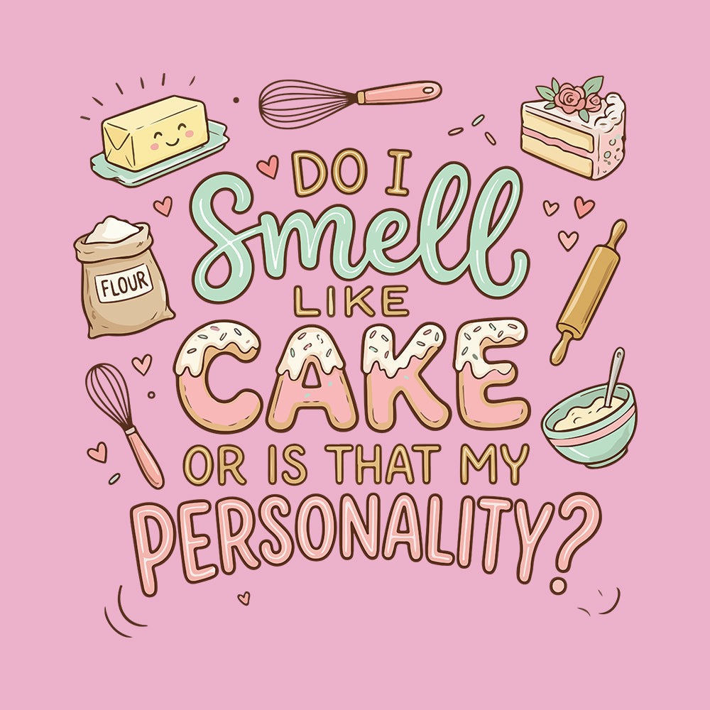 Smell Like Cake- Light Pink Baking Oversized Tshirt
