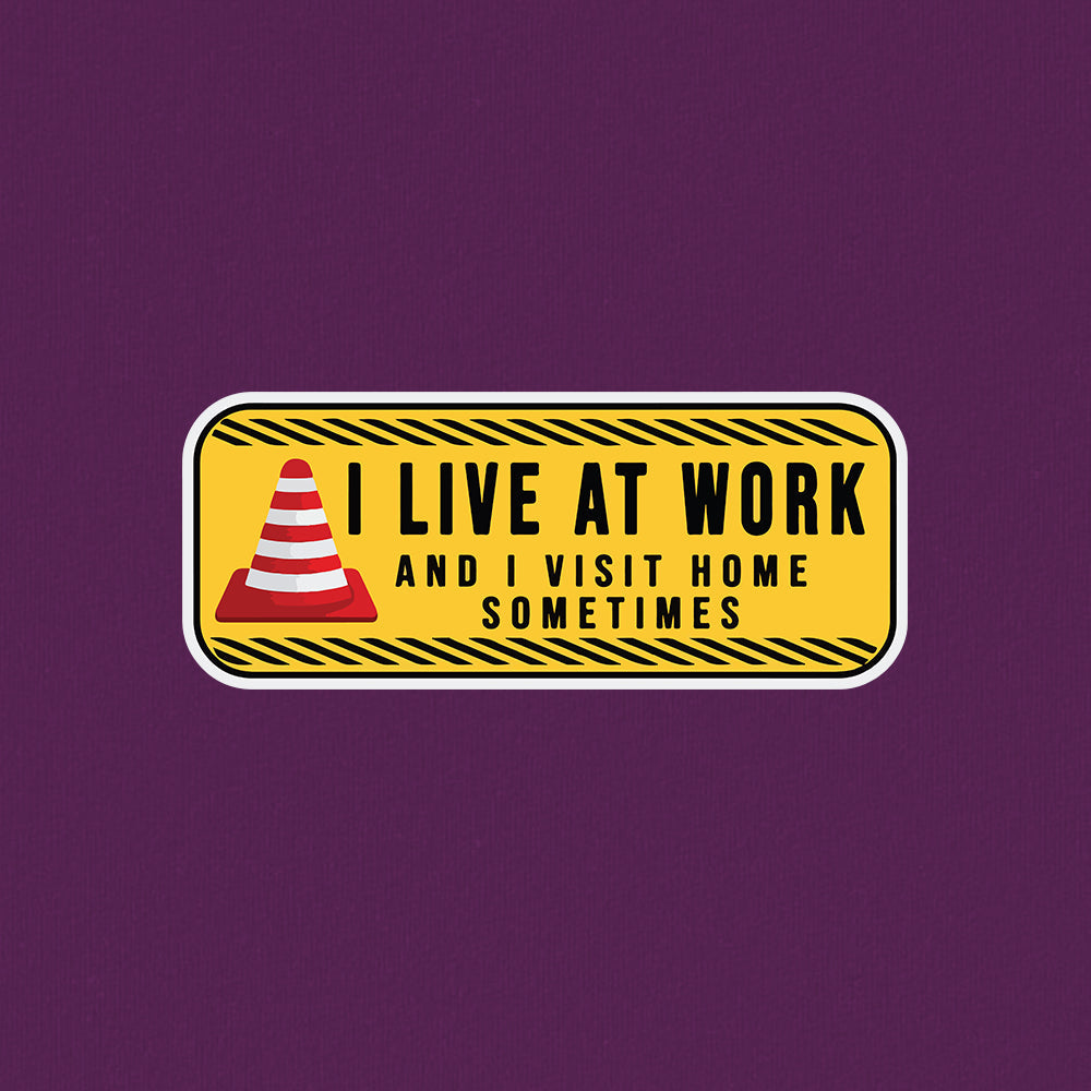 Live at Work- Purple Corporate Oversized Tshirt