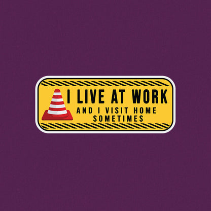 Live at Work- Purple Corporate Oversized Tshirt