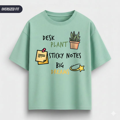 Desk Plant - Mint Corporate Oversized Tshirt