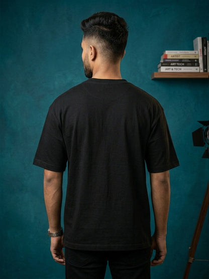 Powered By Claude- Black Round Neck A.I. Tshirt