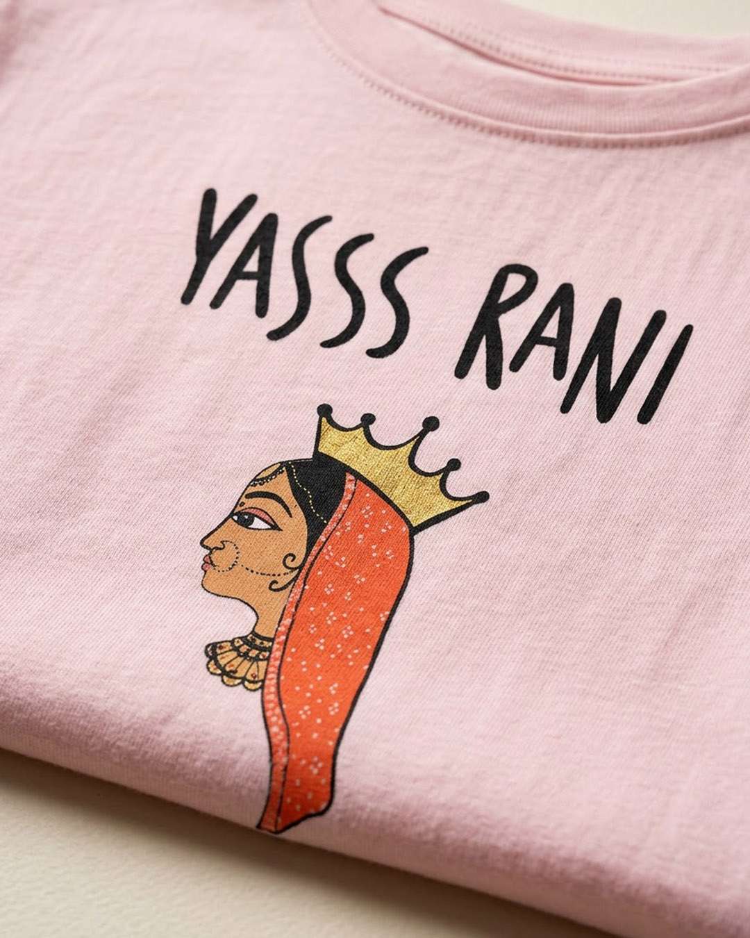Yass Rani- Pink Graphic Crop Top