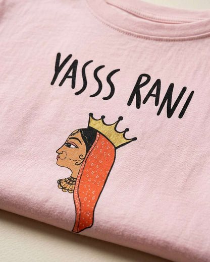 Yass Rani- Pink Graphic Crop Top