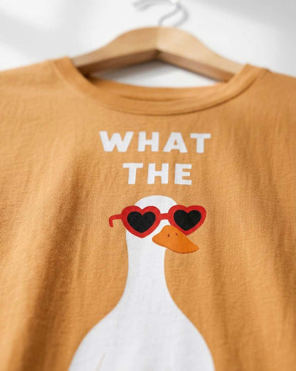 What The- Yellow Graphic Crop Top