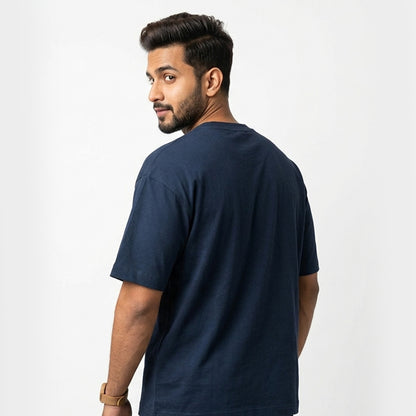 Do you Even React- Navy Blue Round Neck Coding T-shirt