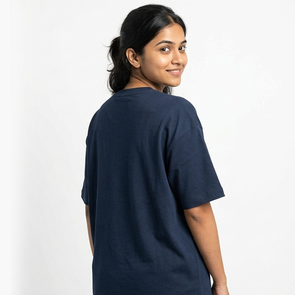 Do you Even React- Navy Blue Round Neck Coding T-shirt