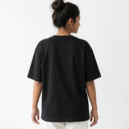 Worked Locally- Black Round Neck Coding T-shirt