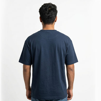 Fixing Production- Navy Blue Round Neck Coding T-shirt