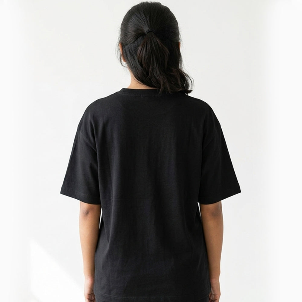 Give me a Br- Black Round Neck Coding T-shirt