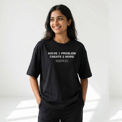 Coder Life - Black Coding Round Neck T-shirt