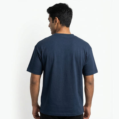 Ship Happens - Navy Blue Coding Round Neck T-shirt