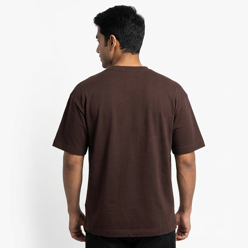 Will Code for Coffee- Coffee Brown Round Neck Coding T-shirt