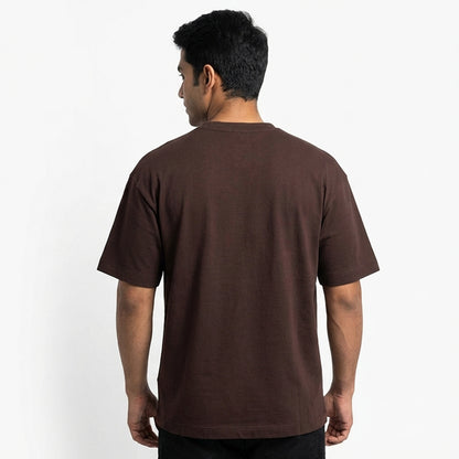Will Code for Coffee- Coffee Brown Round Neck Coding T-shirt
