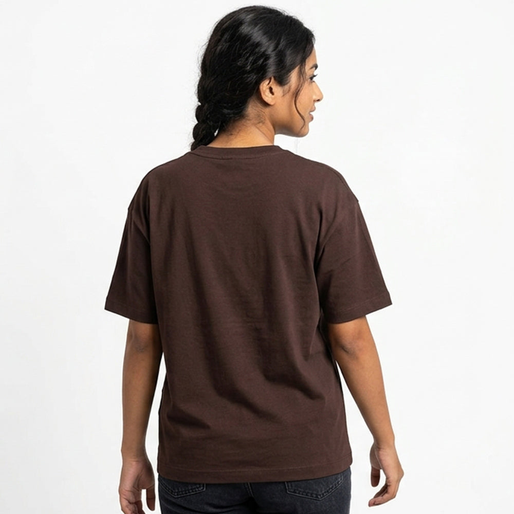 Will Code for Coffee- Coffee Brown Round Neck Coding T-shirt