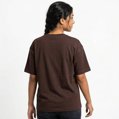 Will Code for Coffee- Coffee Brown Round Neck Coding T-shirt