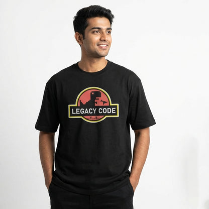 Legacy Code- Black Round Neck Coding T-shirt